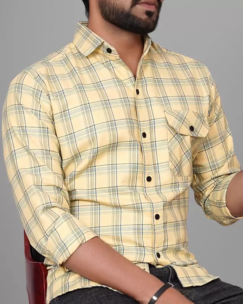 Chivaan's Yellow Checkered Shirt