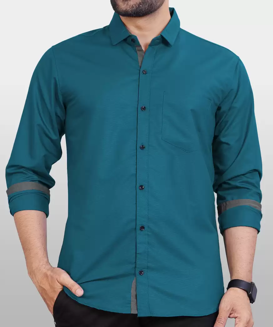 Chivaan's Peacock Plain Shirt